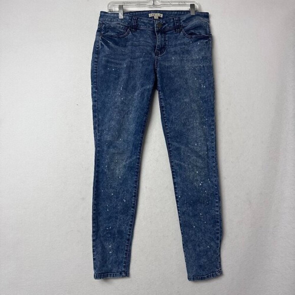 CAbi jeans‎ size 8 constellation paint bleach splatter style 920 medium straight